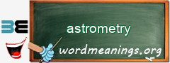 WordMeaning blackboard for astrometry